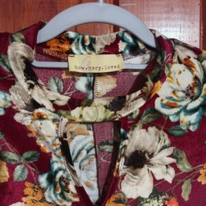 How Very Loved maroon velvet midi dress small fit see pic for measurement